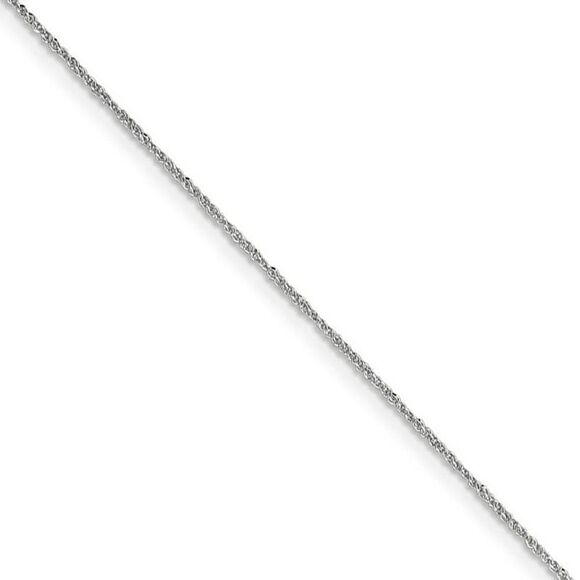 Children's 0.7mm, 14k White Gold, Ropa Chain Necklace, 14 Inch - Picture 1 of 8